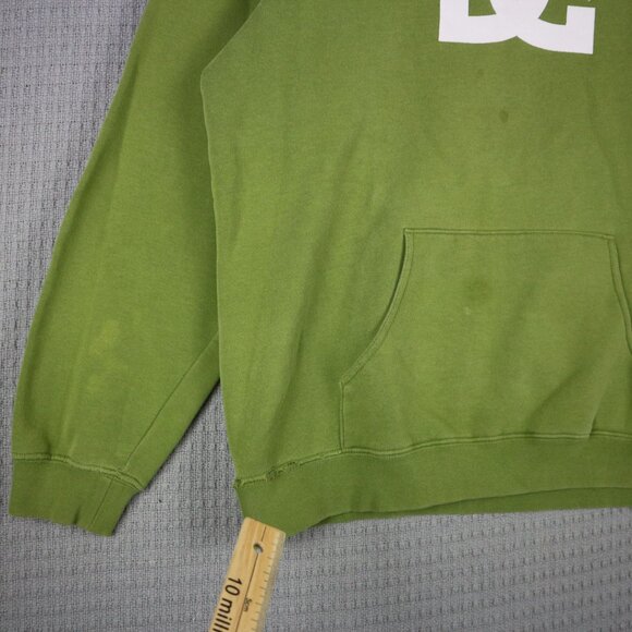 Lime Green Y2K DC Hoodie Vintage - Picture 3 of 10